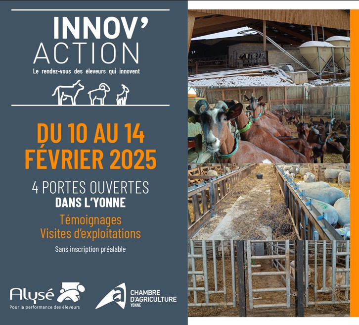 Innov'action : Portes ouvertes dans 4 exploitations d'élevage de l'Yonne !